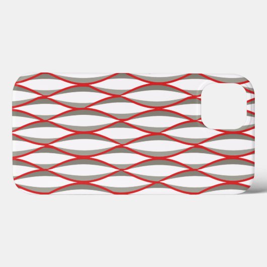Middencentraalige lintafdruk - grijs, wit, rood Case-Mate iPhone case (Achterkant (horizontaal))