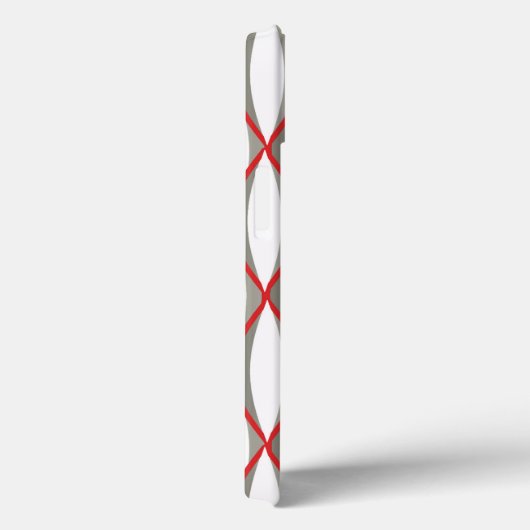 Middencentraalige lintafdruk - grijs, wit, rood Case-Mate iPhone case (Achterkant / Rechts)