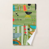 Middencentraalmoderne, groene Abstracte keukenset Bad Handdoek (Handdoek)