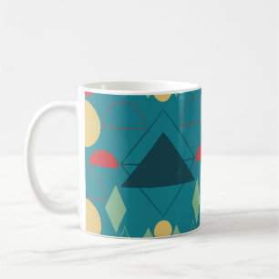 Middencentraalmodus Geometric Turquoise Koffiemok