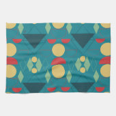 Middencentraalmodus Geometric Turquoise Theedoek (Horizontaal)