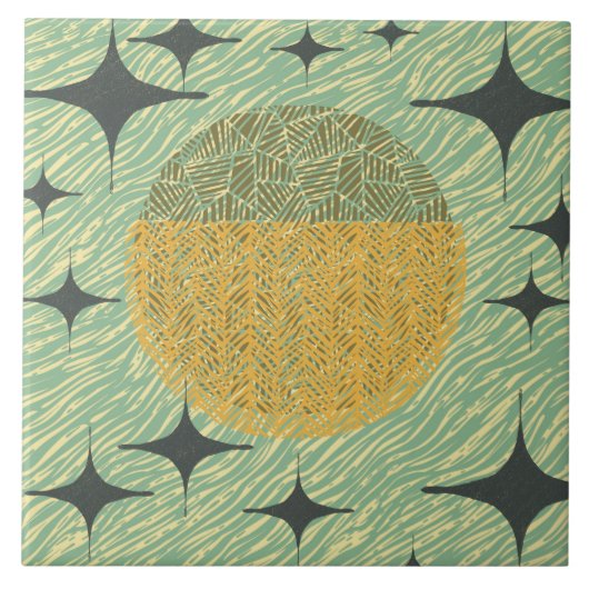 Middencentraalvormig geometrisch ontwerp tegeltje (Voorkant)