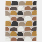 Middencentury Botanische Abstracte Terracotta Boho Fleece Deken (Voorkant)