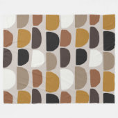 Middencentury Botanische Abstracte Terracotta Boho Fleece Deken (Voorkant (Horizontaal))