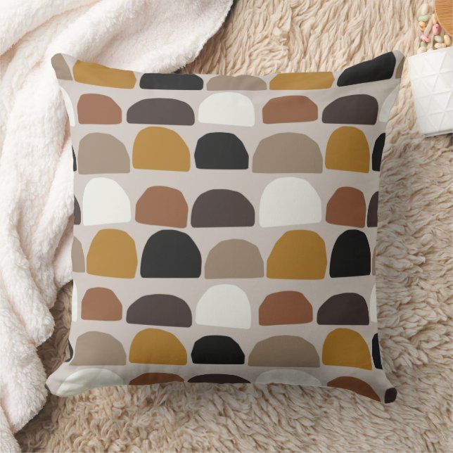 Middencentury Botanische Abstracte Terracotta Boho Kussen (Deken)