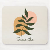 Middencentury Botanische Abstracte Terracotta Boho Muismat (Voorkant)