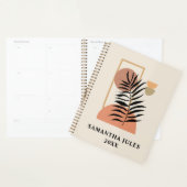 Middencentury Botanische Abstracte Terracotta Boho Planner (Display)