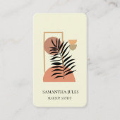 Middencentury Botanische Abstracte Terracotta Boho Visitekaartje (Voorkant)