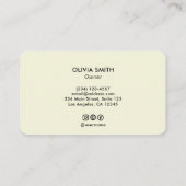 Middencentury Botanische Abstracte Terracotta Boho Visitekaartje (Achterkant)