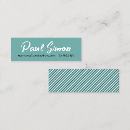 MiddenCentury handgeschreven visitekaartje Contactkaartje (Voorkant / Achterkant)