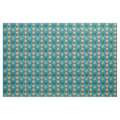 Middencentury Mod Turquoise Geometric Stof (Fat Quarter)