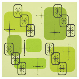 Middencentury Modern Sputnik Chartreuse Stof