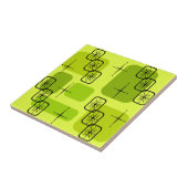 Middencentury Modern Sputnik Chartreuse Tegeltje (Zijkant)
