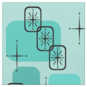 Middencentury Modern Sputnik Turquoise Stof (Close Up)