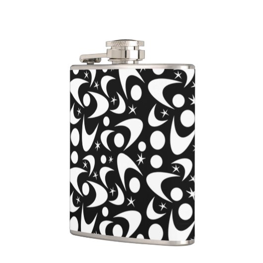 Middencentury Retro Boomerangs Heupfles (Links)