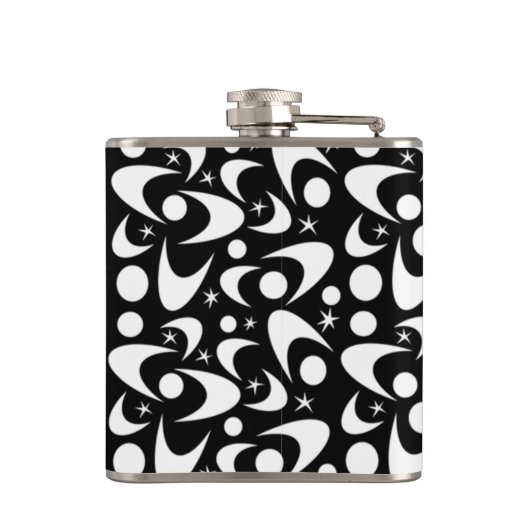 Middencentury Retro Boomerangs Heupfles (Achterkant)