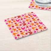 Middencentury Retro Boomerangs Kartonnen Onderzetters (Schuin)