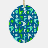 Middencentury Retro Boomerangs Keramisch Ornament (Rechts)