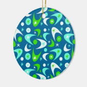 Middencentury Retro Boomerangs Keramisch Ornament (Links)