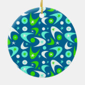 Middencentury Retro Boomerangs Keramisch Ornament (Achterkant)