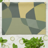 Middencentury Rock Layers Green Theedoek (Gevouwen)