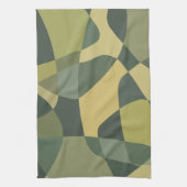 Middencentury Rock Layers Green Theedoek (Verticaal)