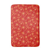 Middencentury Spoetnik patroon, diep rood Badmat (Voorkant Verticaal)