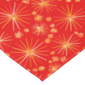 Middencentury Spoetnik patroon, diep rood Tafelkleed (Gekanteld)