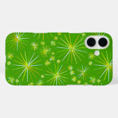 Middencentury Spoetnik patroon, Olijfgroen Case-Mate iPhone Case (Achterkant (horizontaal))