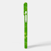 Middencentury Spoetnik patroon, Olijfgroen Case-Mate iPhone Case (Achterkant / Links)