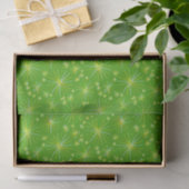 Middencentury Spoetnik patroon, Olijfgroen Tissuepapier (Geschenk)
