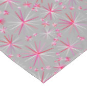 Middencentury sputnik patroon, grijs en Fuchsia Tafelkleed (Gekanteld)