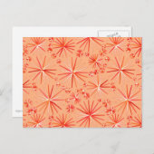 Middencentury Sputnik patroon, schaduwen van koraa Briefkaart (Voorkant / Achterkant)