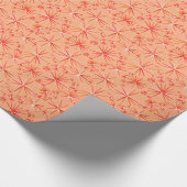 Middencentury Sputnik patroon, schaduwen van koraa Cadeaupapier (Hoek)