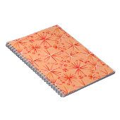 Middencentury Sputnik patroon, schaduwen van koraa Notitieboek (Rechterzijde)