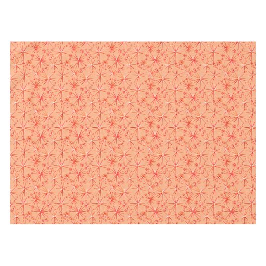 Middencentury Sputnik patroon, schaduwen van koraa Tafelkleed (Voorkant (Horizontaal))