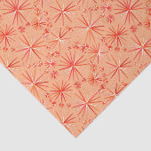 Middencentury Sputnik patroon, schaduwen van koraa Tissuepapier (Detail)