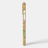 Middencentury Sputnik patroon, Taupe Tan Case-Mate iPhone Case (Achterkant / Links)