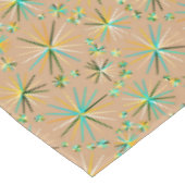 Middencentury Sputnik patroon, Taupe Tan Tafelkleed (Gekanteld)