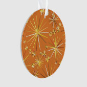 Middencentury Sputnik patroon, Terracotta Ornament (voorkant)