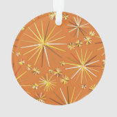 Middencentury Sputnik patroon, Terracotta Ornament (achterkant)