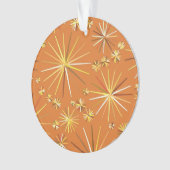 Middencentury Sputnik patroon, Terracotta Ornament (voorkant)