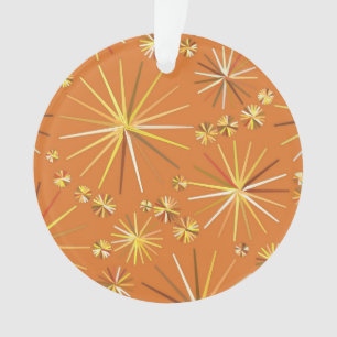 Middencentury Sputnik patroon, Terracotta Ornament