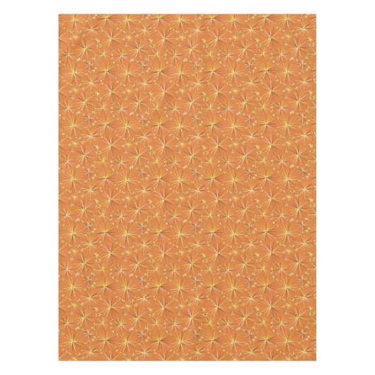 Middencentury Sputnik patroon, Terracotta Tafelkleed (Voorkant)