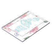 Middenechtlogboek | Waterverf Roos grens Notitieboek (Linkerzijde)