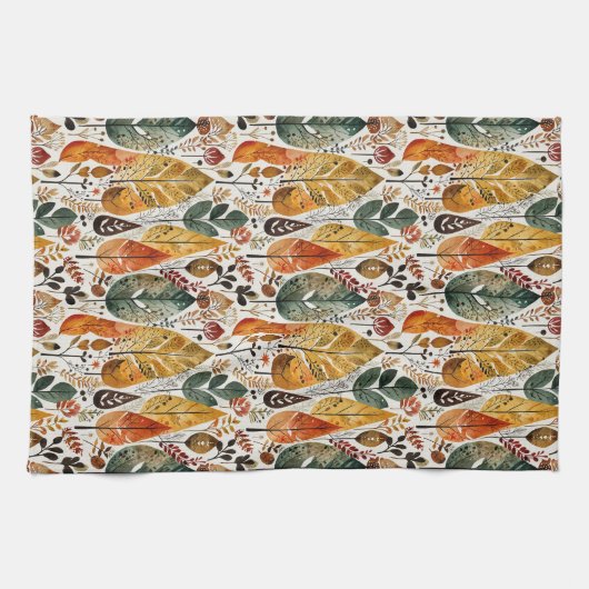 Middeneeuws Herfst bos Theedoek (Horizontaal)