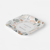 Middeneeuwse geïnspireerde botanische bruiloft papieren bordje (Gebogen)