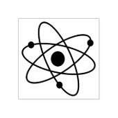 Middeneeuwse moderne atoommolecule Atom Rubberstempel (Afrduk)