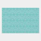 Middeneeuwse moderne diamanten atoomStarbursts Aqu Inpakpapier Vel (Voorkant 3)