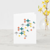 Middeneeuwse moderne Eames Atomic Era Stars Kaart (Gele Bloem)